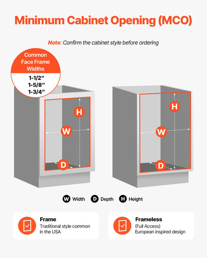Utdragbar papperskorg för köksskåp, återvinningsbar soptunna, undermonterad avfallsbehållare, med kraftigt metallutdragbart glidsystem och handtag, för diskho, under bänkskiva