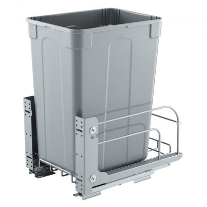 Utdragbar papperskorg för köksskåp, återvinningsbar soptunna, undermonterad avfallsbehållare, med kraftigt mjukstängande skjutsystem i metall och dörrkit, för diskho, under bänkskiva