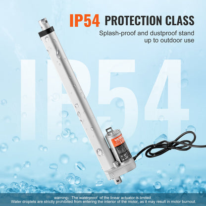 Linjär ställdon 12V 30,5 cm 1,4 cm/s Hög hastighet 99,8 kg/1000N IP54-skydd