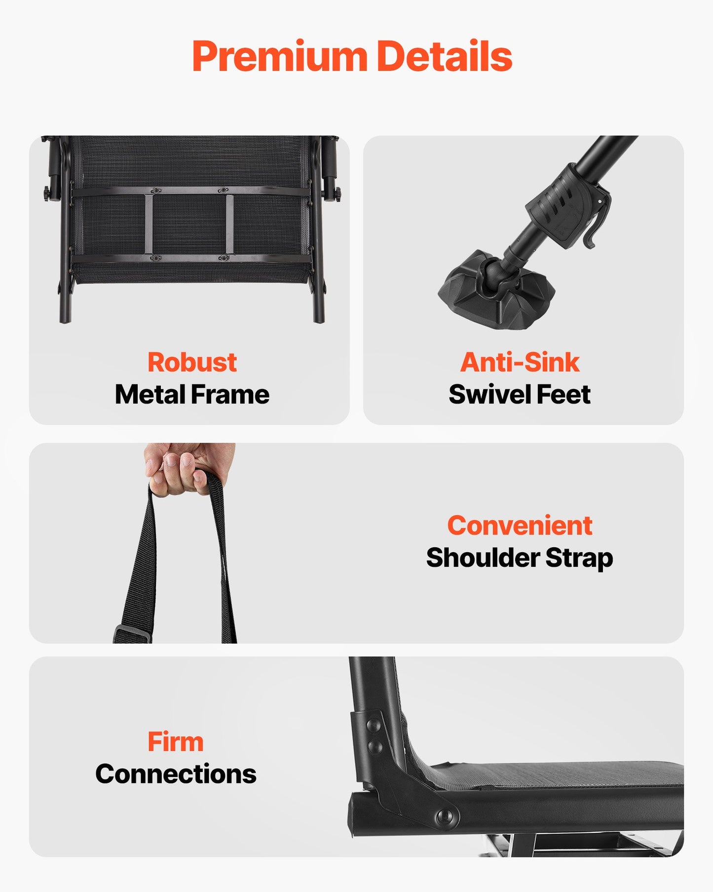 Jaktstol, 360° tyst vridbar, hopfällbar bärbar blindstol, kraftig stålram, markpall med armstöd, sänkbara fötter, höjdjusterbar, 158 kg kapacitet för fiske och camping