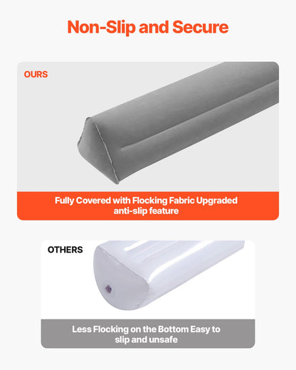 Sängskydd för småbarn, 122 cm uppblåsbar sängräcke med handpump, halkfri sängräcke för twin-, full-, queen- och king size-sängar, lätt och bärbar (2-pack)