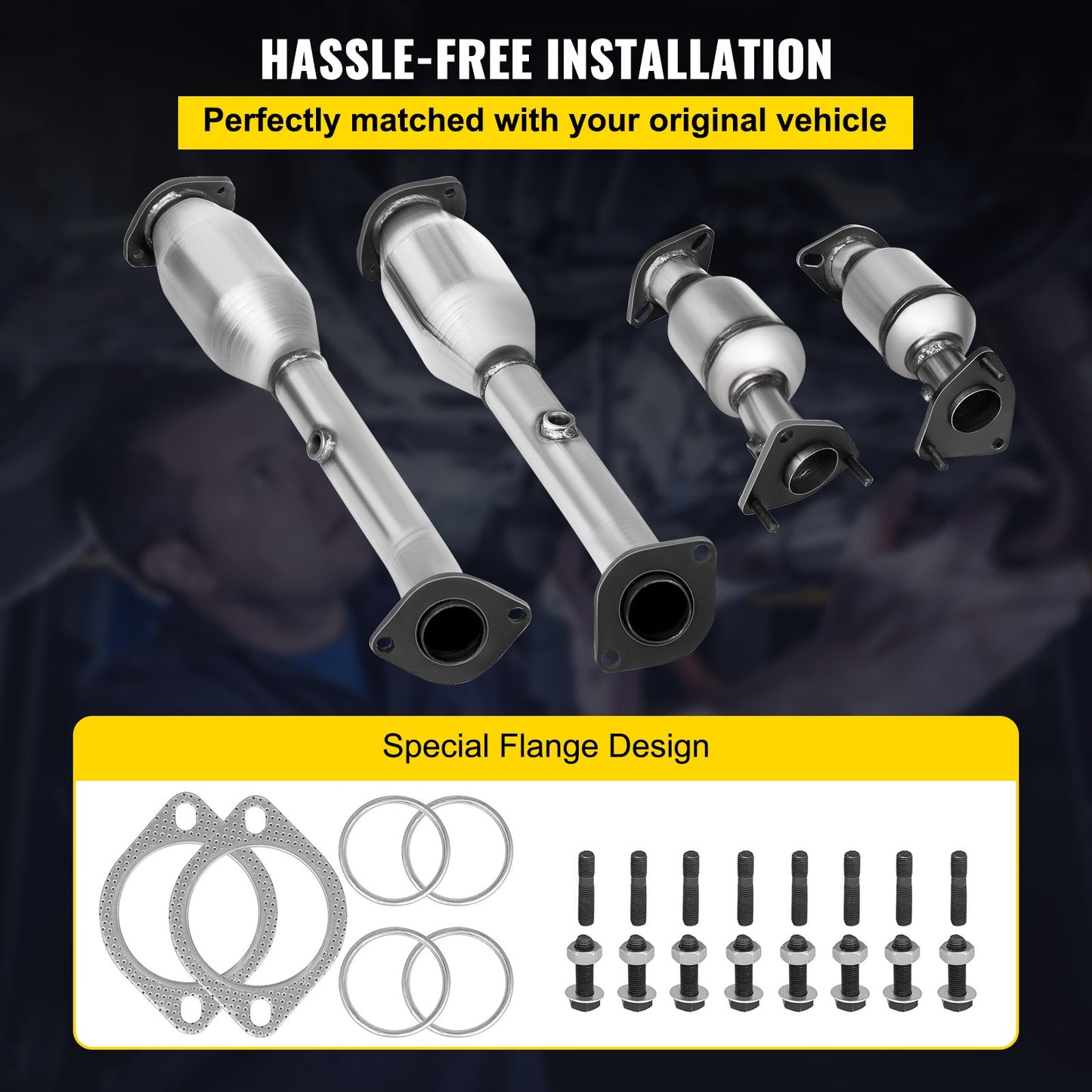 Avgasgrenrör 05-11 Nissan Frontier Avgasgrenrörsbultar Packning Kombination 4.0L OEM-kvalitet Högflödeskatalysator för 2005-2011 Nissan Frontier/Xterra/Pathfinder (EPA-kompatibel)