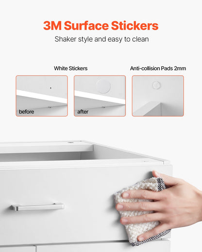 White Shaker Base Cabinet with Drawer, 24-Inch Unassembled Drawer Base Cabinet, 24" W x 19" D x 32" H Ready to Assemble Cabinet with Soft-Close Doors and Adjustable Shelf, for Home Office