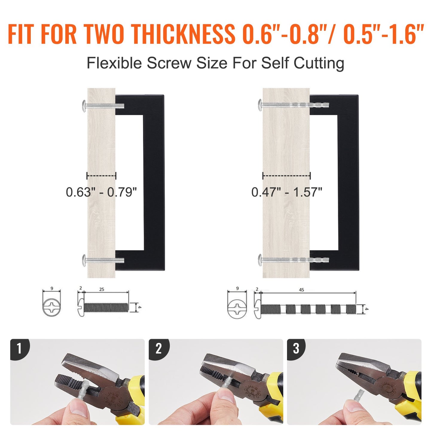 10-pack skåphandtag, 76 mm smala fyrkantiga köksskåpslåda, moderna köksskåpshandtag i rostfritt stål för kök, badrum, barbeslag, mattsvart