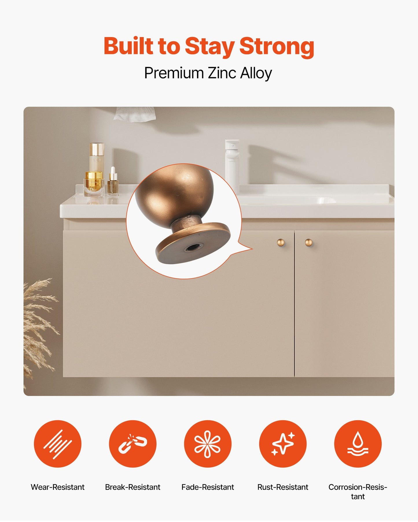 Skåpsknoppar, 12-pack, 25 mm lådhandtag i zinklegering, runda kökshandtag, massiva knoppar, skåpbeslag med skruvar för badrumsskåp, lådor, antikmässingsfärg