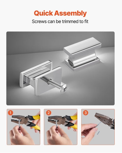 Skåpknoppar, 10-pack, 36 mm lådhandtag i zinklegering, rektangulära solida knoppar för köksbyrå, skåpbeslag med skruvar för badrumsskåp, lådor, kromfärg