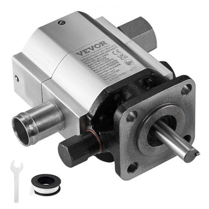 Hydraulisk vedklyvspump, 13GPM, 2-stegs 3000PSI vedklyvspump, 1'' inlopp 1/2'' NPT-utlopp 3600 RPM hydraulisk kugghjulspump i aluminium, för liten motormontering av vedklyvar snöplog