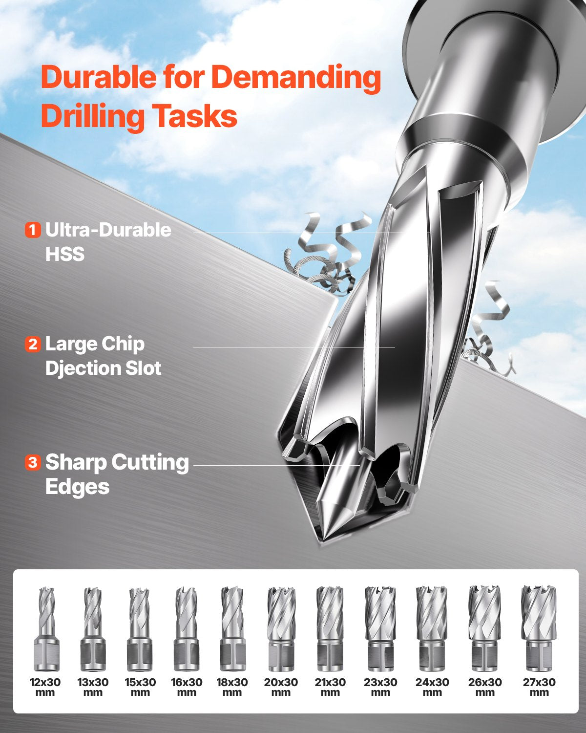 Magnetborrmaskin, 1400W motor, 1,6 tum borrdiameter, 2810 lbf bärbar elektrisk magnetborrpress, med 11 kärnborrar, 800 varv/min hastighet, borrmaskin för metallytor, heminredningsindustrin
