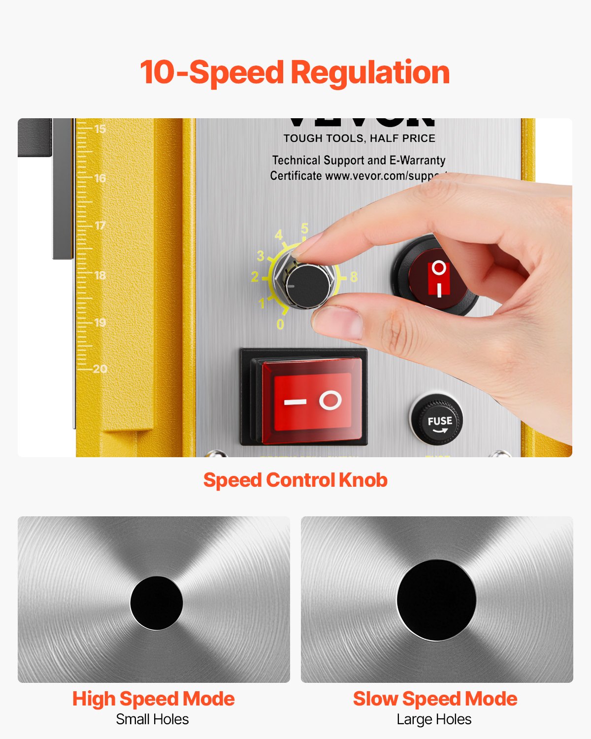 Magnetborrmaskin, 1400W motor, 2 tums borrdiameter, 2922 lbf bärbar elektrisk magnetborrpress, 0-750 varv/min variabel hastighet, borrmaskin för metallytor, industri och heminredning