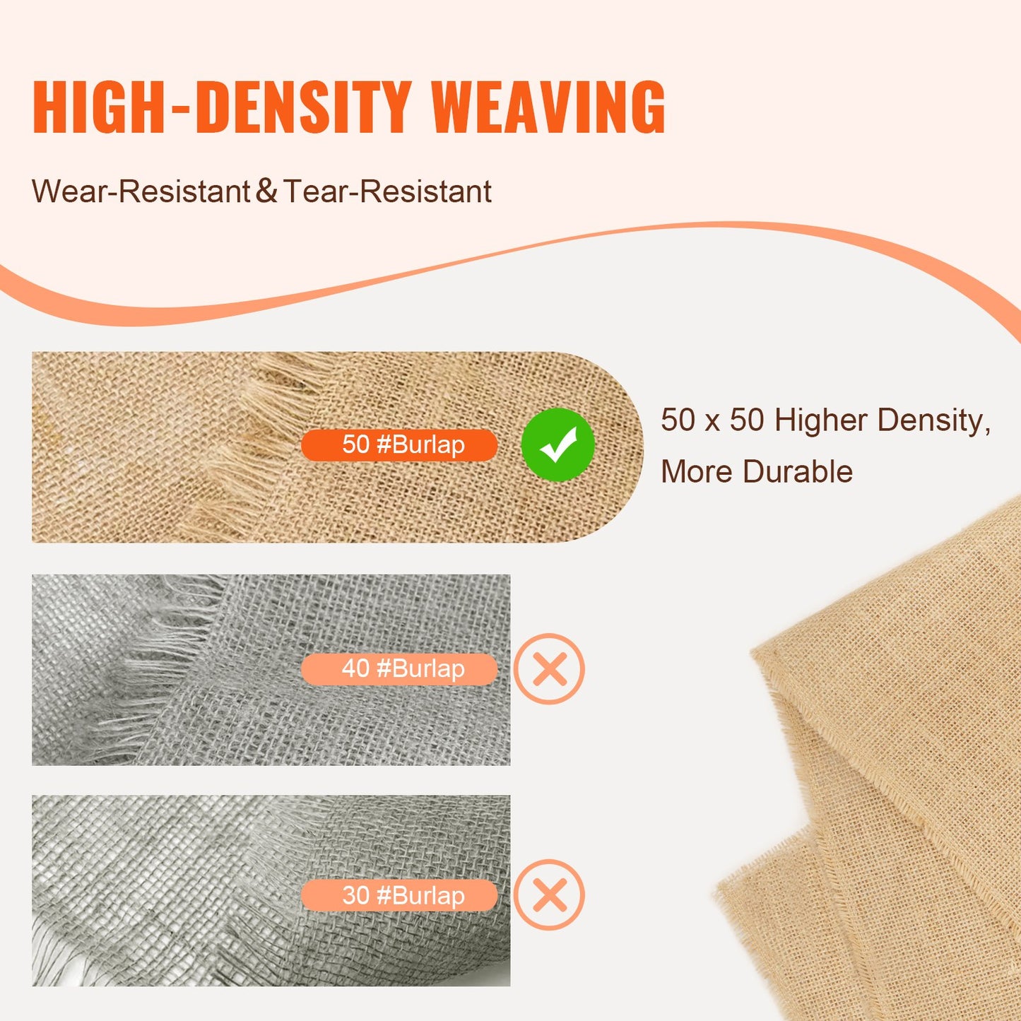 Rulle av säckväv i jutetyg, 102,5 cm x 22,5 cm och 132,5 cm breda rullar av säckväv i jutetyg, rulle av säckväv i jutetyg ​​för träd, för dekoration, hantverk, bröllop, trädgårdsskötsel, vintertäckning för växter och träd