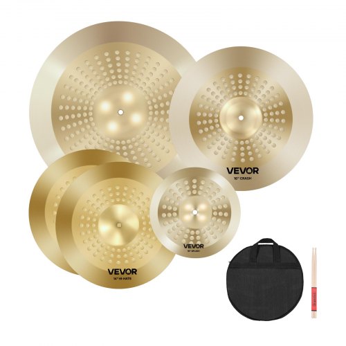 Cymbalpaket 4 delar cymbaler trumset 355/400/505/254 mm (10 14 16 20 tum) cymbaler för trummor