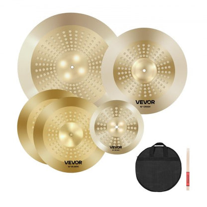 Cymbalpaket 4 delar cymbaler trumset 355/400/505/254 mm (10 14 16 20 tum) cymbaler för trummor