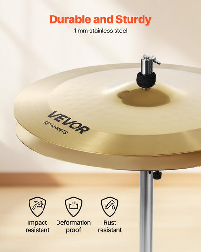 Cymbalpaket 4 delar cymbaler trumset 355/400/505/254 mm (10 14 16 20 tum) cymbaler för trummor