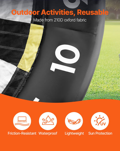 Inflatable Soccer Dart Board, over 10 ft High Giant Soccer Dart Board with 9 Kick Balls & Air Pump, 2-Minutes Setup & Storage Bag for Easy Carrying, for Giant Yard Games, Giant Kick Darts Game