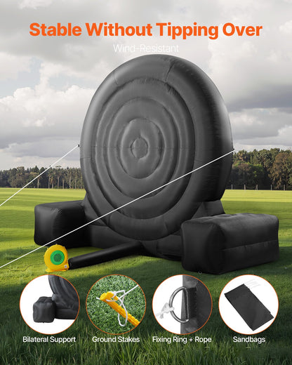 Inflatable Soccer Dart Board, over 10 ft High Giant Soccer Dart Board with 9 Kick Balls & Air Pump, 2-Minutes Setup & Storage Bag for Easy Carrying, for Giant Yard Games, Giant Kick Darts Game