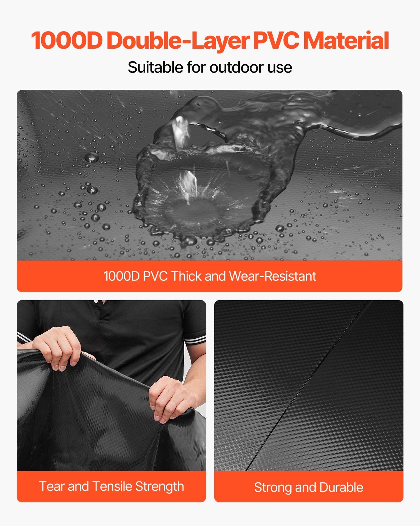 Vattenlagringsblåsa, 540L vattenlagringsbehållare, 1000D PVC stor kapacitet mjuk påseblåsa, hopfällbar och bärbar för trädgårdsbevattning, camping, husbil, nödanvändning - svart