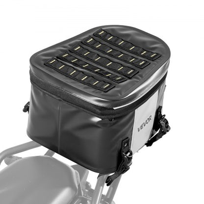 Motorcykel baksätesväska, 28 l motorcykel baksätesväska med vattentätt tyg, utomhussporter motorcykel bagageförvaring bagageväska med ficka och justerbart spänne, universell passform bakre pakethållare, svart