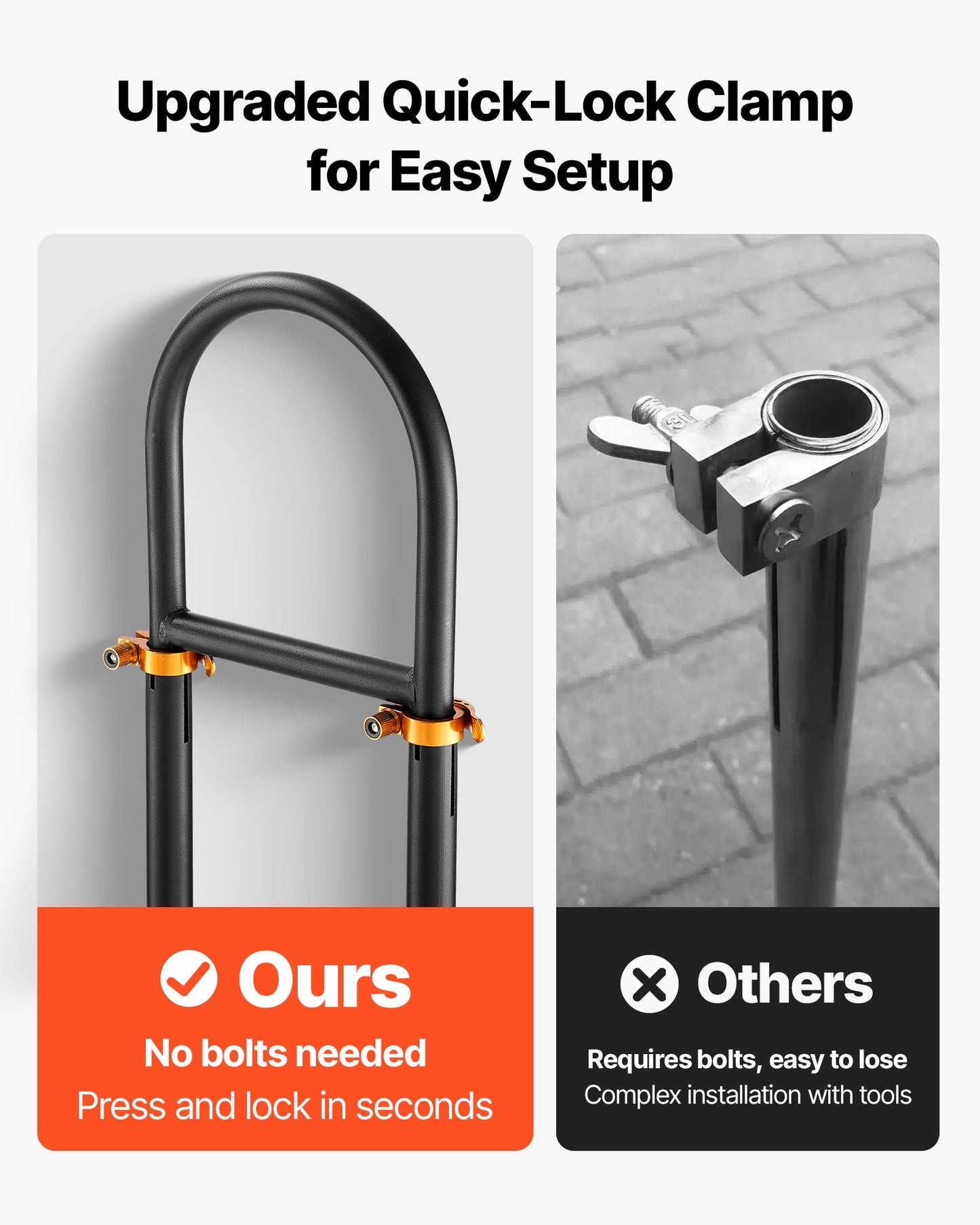 Stödhandtag för golfbil, 450 x 235 x 905 mm, Kompatibel med de flesta golfbilar med fotplattor i metall, Ingen modifiering krävs, Höjdjusterbart stödhandtag i kolstål för baksätet på 27,5 till 33,5 tum, Svart