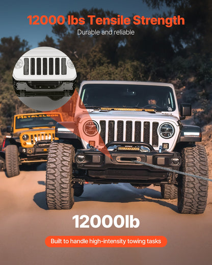 Vinschfäste, vinschkapacitet på 5443 kg, vinschfäste för dragkrok för utvalda Jeep Wrangler JL/JLU och Gladiator JT-modeller (2018-2023), design med 2 monteringshål, pulverlackerat stål, svart