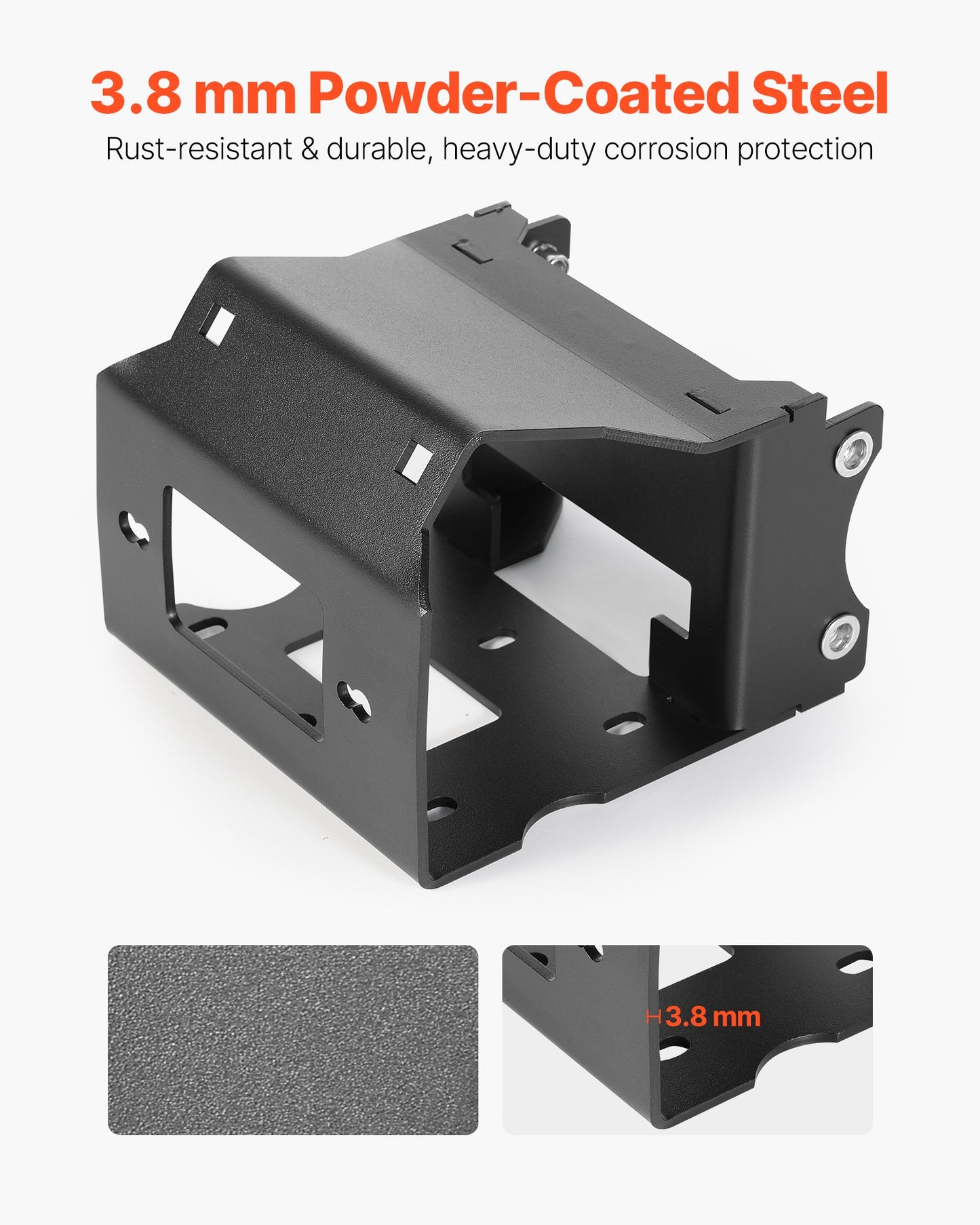 Vinschfäste, vinschkapacitet 907–1633 kg, vinschfäste för dragkrok för utvalda Polaris Sportsman-modeller (2009 och senare), design med 2 monteringshål, pulverlackerat stål, lämplig för ökenräddning