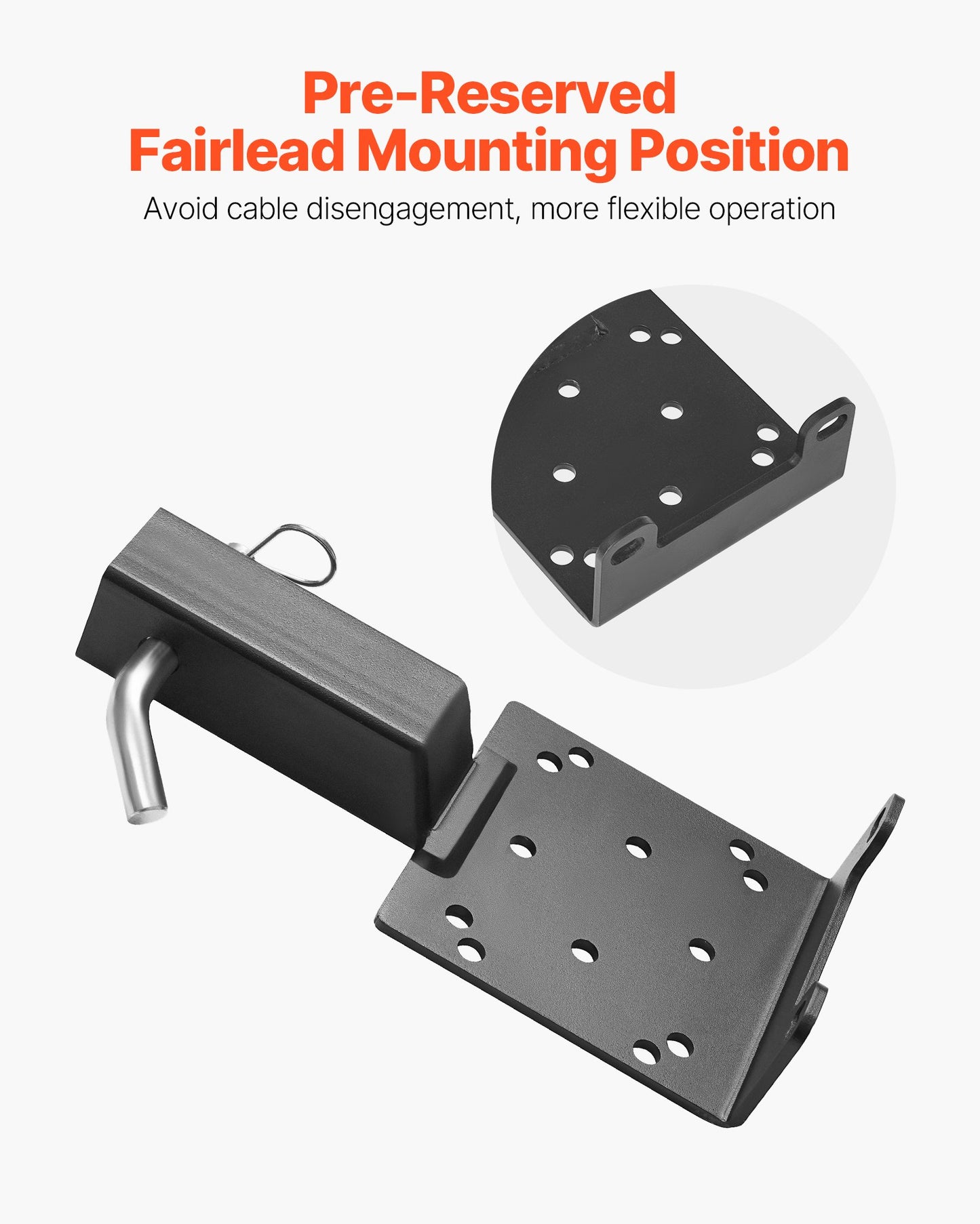 Vinschfäste, 1633 kg lastkapacitet, vinschfäste för dragkrok med 50,8 mm fäste, 2/4 vinschbulthål, pulverlackerat stål, lämplig för ATV UTV pickup, svart