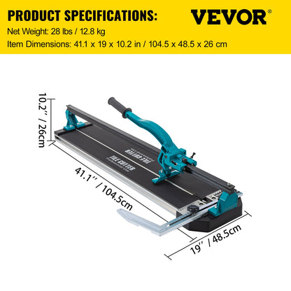 800 mm kakelskärare Manuell kakelskärare med enkel skena 3/5 tums lock med exakt laserpositionering Manuella kakelskärare Verktyg för precisionsskärning