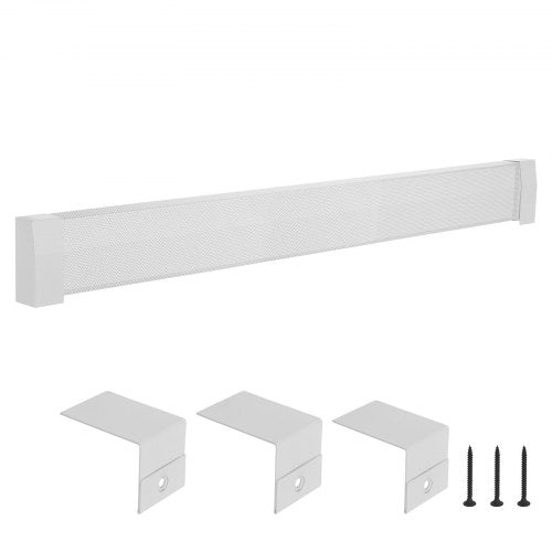 Värmekåpor till golvlister, Premium-serien 1832 mm standardfrontkåpa för elektrisk värmeenhet för hemförbättring, kraftigt stål, enkel installation för sovrum, byter ut gammalt kåpa, vit