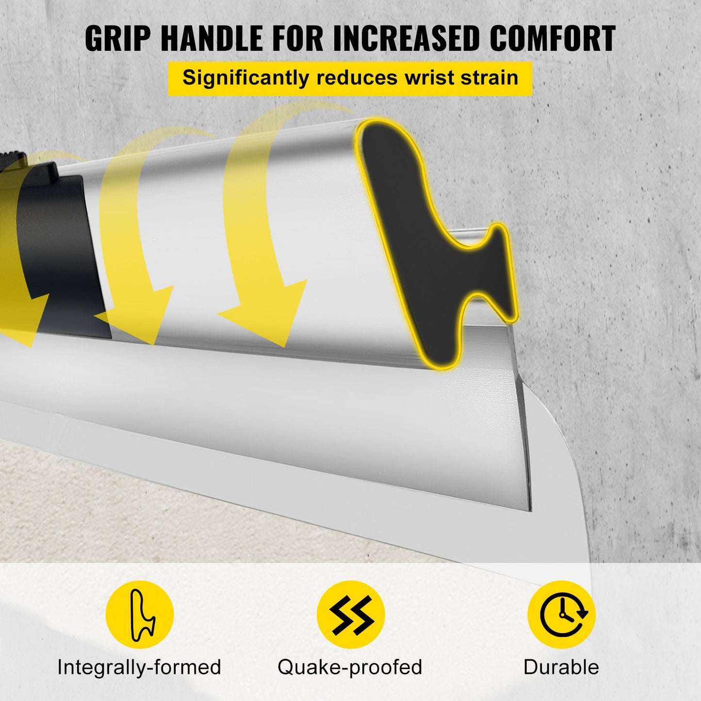 Gipsskiva med spackel, kombinationsblad, 25,4/40,6/61 cm murslev med handtag