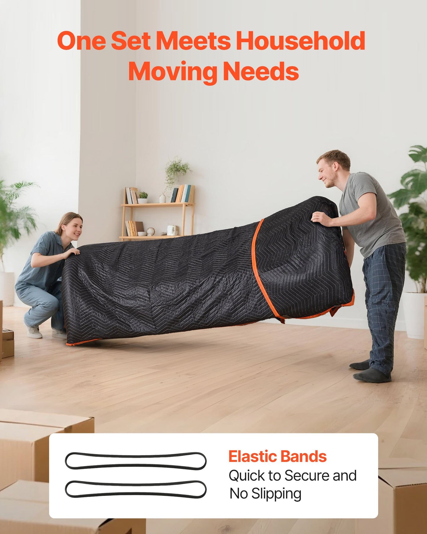 Flyttfiltar 12 st, 1829 x 1016 mm (14,5 kg/dz) Stora packfiltar med bomullsfyllning, kraftig non-woven vadderad flyttfilt för frakt, inslagning, skydd av möbler