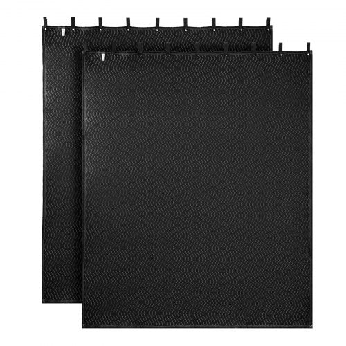 2-pack ljuddämpande filtar, 2438 x 2032 mm, extra stor ljudisolerad filt med öljetter, studiofilt med öljetter och bomullsfyllning, för fönster, dörrar, ljusblockerare, musikinspelning