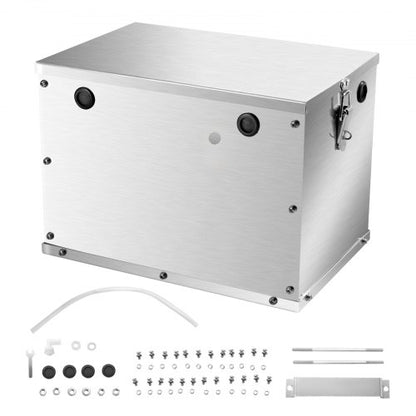 Batterilåda, Grupp 24/31 Batterilåda för trollingmotor, Marinbatterihölje med gummigenomföring för kabelhål, Förvaringsväska i aluminiumlegering, Enkel installation, för terrängfordon, lastbilar