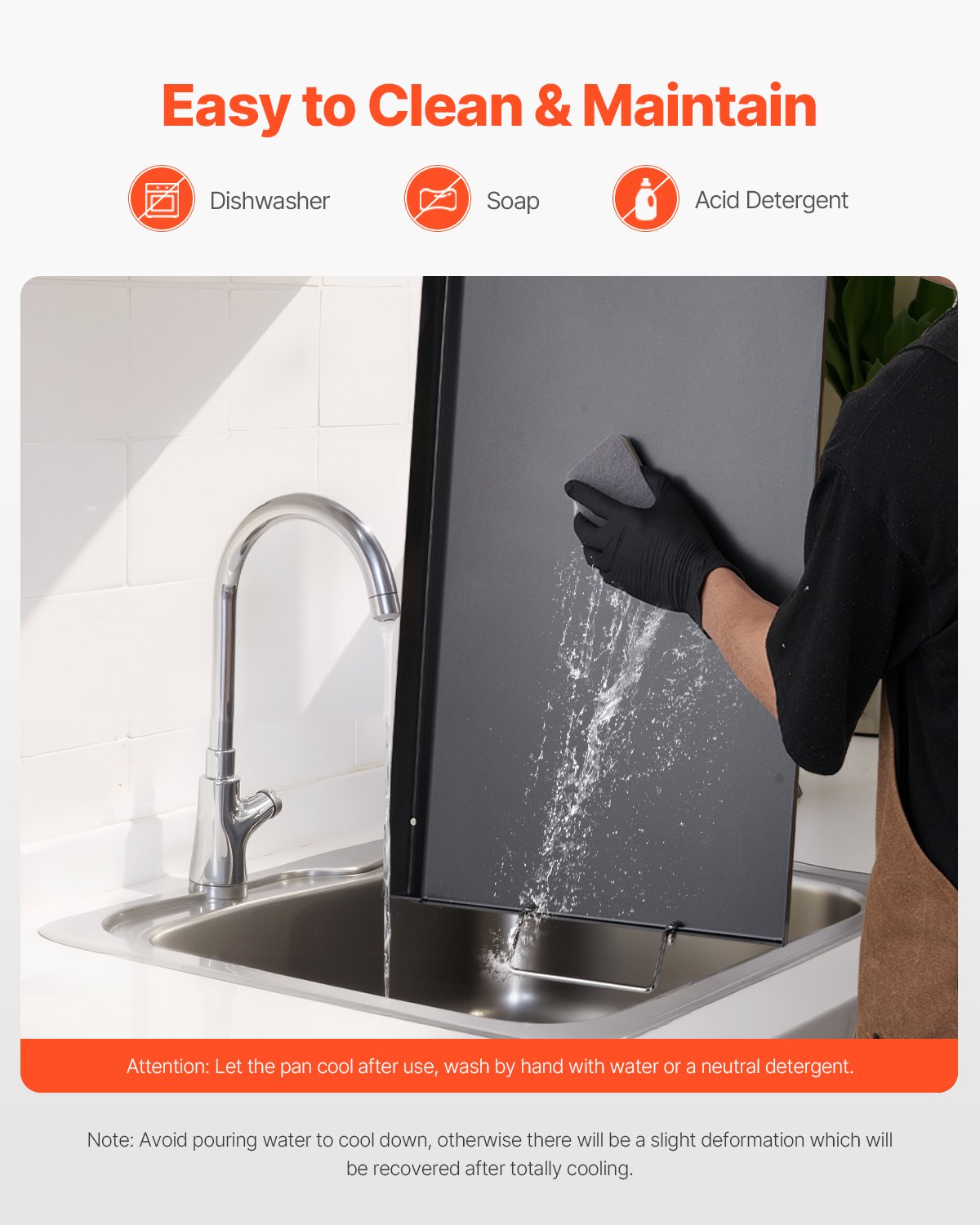 Stekplåt i kolstål, 24x16 tum universal platt rektangulär platta, gasgrillstekplåt för BBQ-grill, Teppanyaki, bärbart familjeköksredskap med handtag, för camping, tailgating-fest