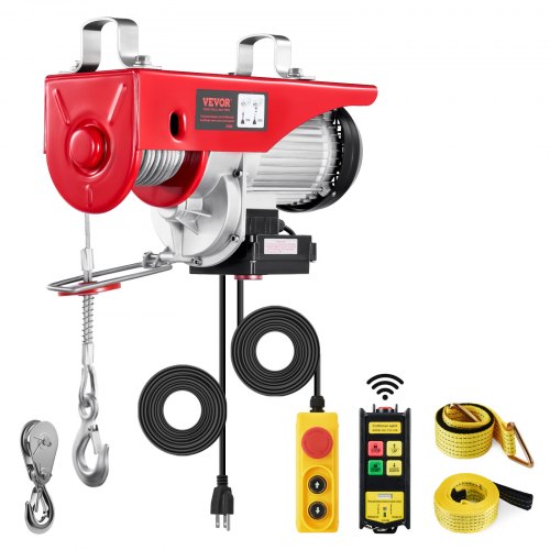 Elektrisk lyftkranvinsch 997,9 kg 9997,4 cm trådlös och 426,7 cm trådbunden fjärrkontroll