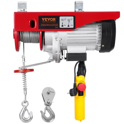 Elektrisk lyftkranvinsch 798,3 kg med 426,7 cm trådbunden fjärrkontroll 230V