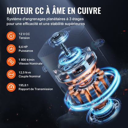 Elektrisk vinschtruck 6123,5 kg stålvajer IP65 vattentät fjärrkontroll