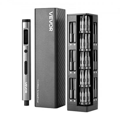 Electric Precision Screwdriver Set, 52 Magnetic Bits, Mini Electric Screwdriver with Magnetic Storage Box, S2 Steel Bits, LED Light, Type-C Charging, for Phone, Laptop, and Electronics Repair