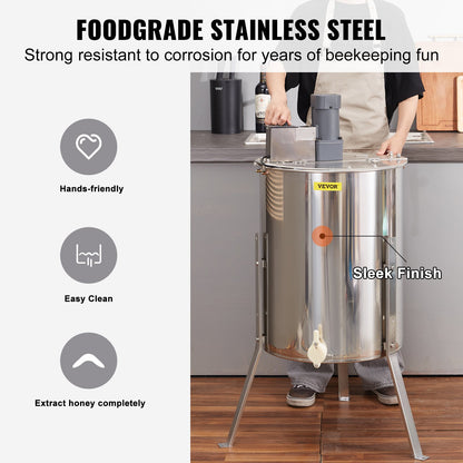 Elektrisk honungsutdragare biodlingsutrustning 4/8 ramar rostfritt stål