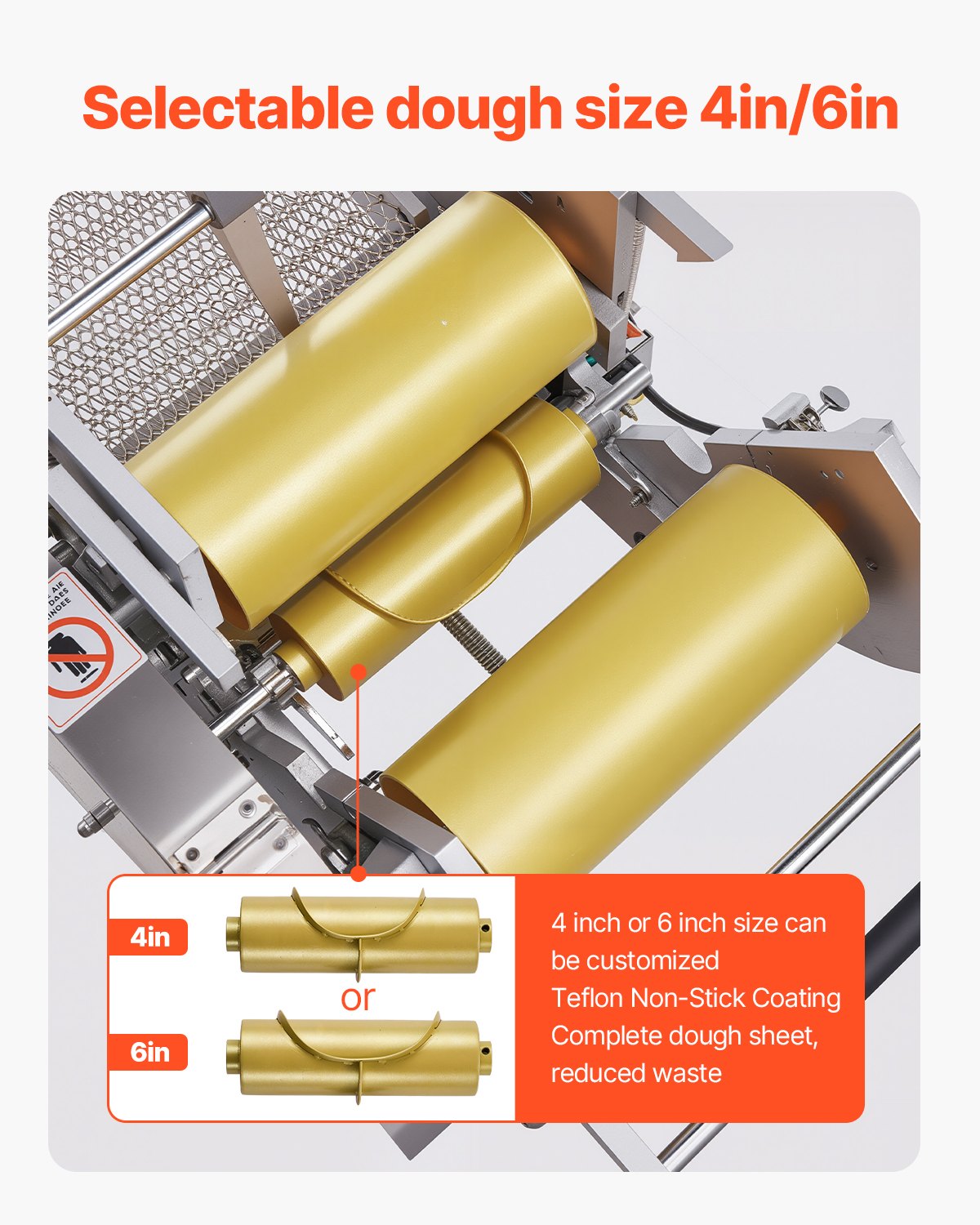 Elektrisk tortillamaskin, automatisk majstortillamaskin med non-stick-beläggning och två formar (10 cm + 15 cm), elektrisk chapattimaskin lämplig för produkter, sopes roti, pita, tortilla, pizza