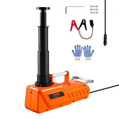 Eldomkraft, 15 ton/33000 lbs, justerbar hydraulisk domkraft med hög lastkapacitet, 12V dubbeldrivet däckbyte med LED-ljus, bärbar domkraftsats för sedan, SUV, lastbil