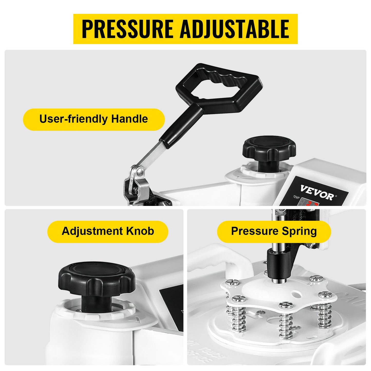 Värmepress 30,5 x 38,1 cm 5-i-1 värmepress 1250W värmepressmaskin svängbar vit värmepress T-shirt sublimeringsskrivare överföring 360 graders rotation för gör-det-själv-skor, mössor och T-shirts