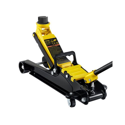 Domkraft, 2,5 tons lågprofilsdomkraft, kraftig ståldomkraft för racing med enkelkolvslyftpump, lyftområde för domkraft 85 mm-380 mm