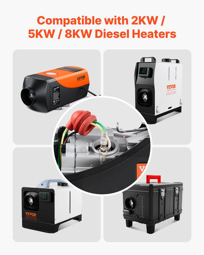 8V glödstiftsreparationssats, parkeringsdieselvärmare glödstiftssats med atomiseringsnät, kompatibel med 2KW 5KW 8KW dieselluftvärmarmodeller, dieselvärmaretillbehör för bil lastbil båt