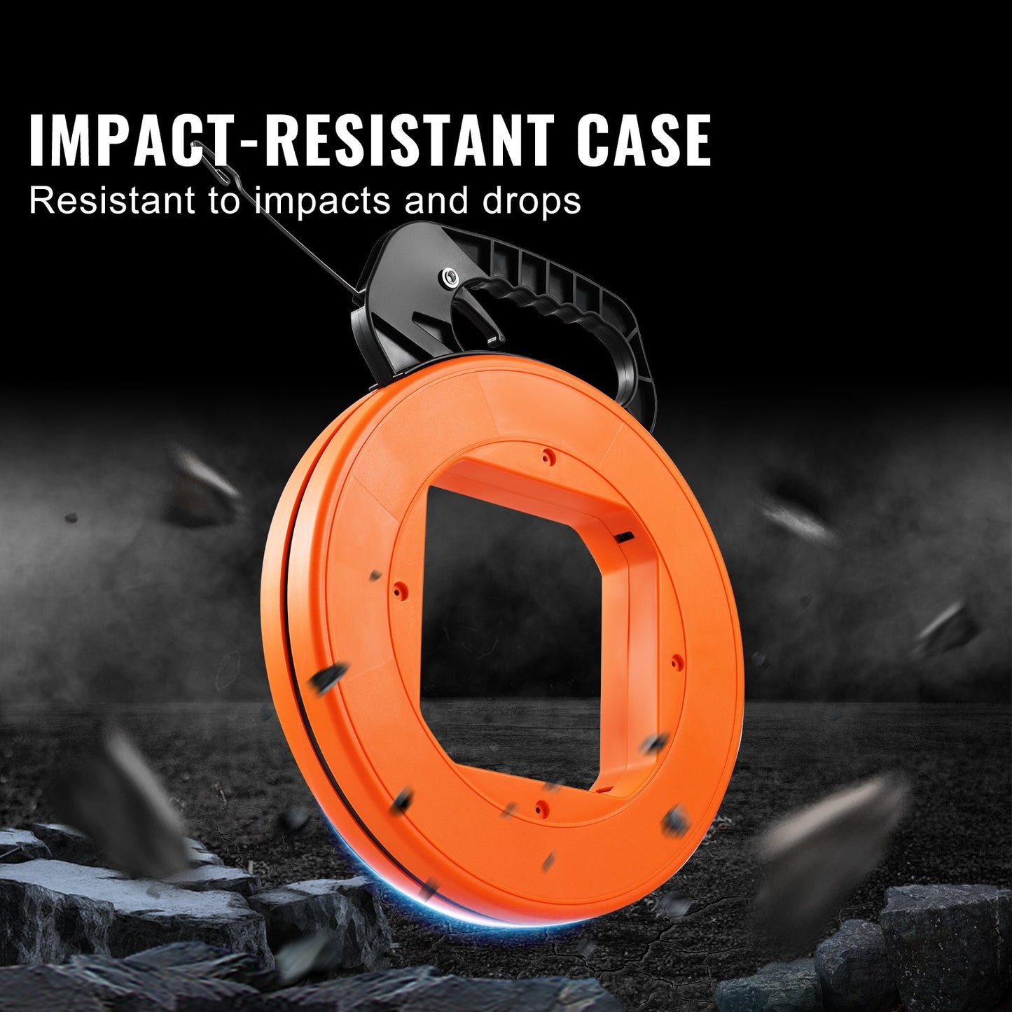 Fiskbandstrådsavdragare 36m x 3,1mm (120ft 1/8 in) stål med högt plasthölje