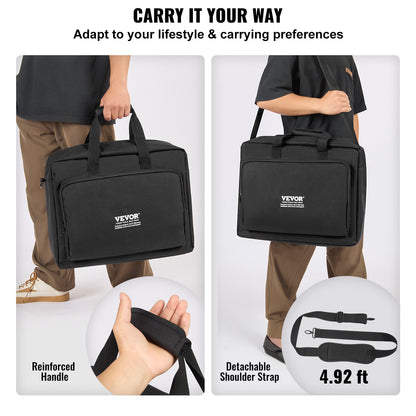 Vadderad gigbag för DJ-mixer, 1200D Oxford-tyg, bärväska för DJ-utrustning med förvaringsficka 1,4 m Avtagbar axelrem 0,39 tum vaddering, 19,29 x 8,66 x 15,34 tum förvaringsfodral för DJ-kontroller