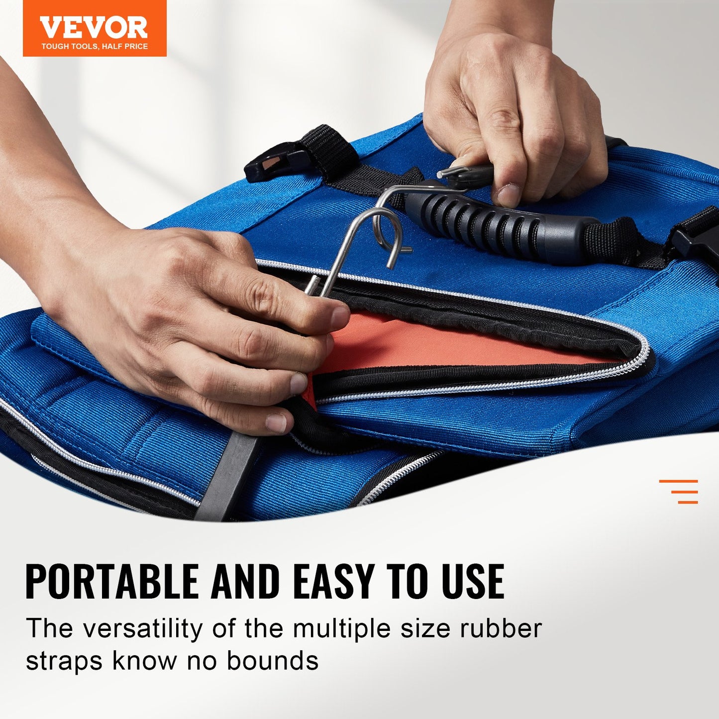 20-delad platt bungee-lina, 20 mm kraftiga bungee-remmar med stål-S-krokar, inkluderar 15", 21", 36", elastiskt bungee-rep för last, presenningar, lastbilar och tält, svart