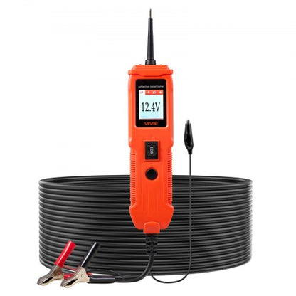 Bilkretsprovare, 8–35 DCV effektkretsprobprobe med TFT-färgdisplay och belysning, bileffektprobe med 4 m kabel, ABS-skal elektrisk detektorsökare