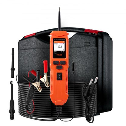 Automotive Circuit Tester, 8 - 35 DCV Power Circuit Probe Tester with TFT Color Display and Lighting, Automotive Power Tester Probe with 19.7 ft / 6 m Cable, 2-in-1 Electrical Detector Finder