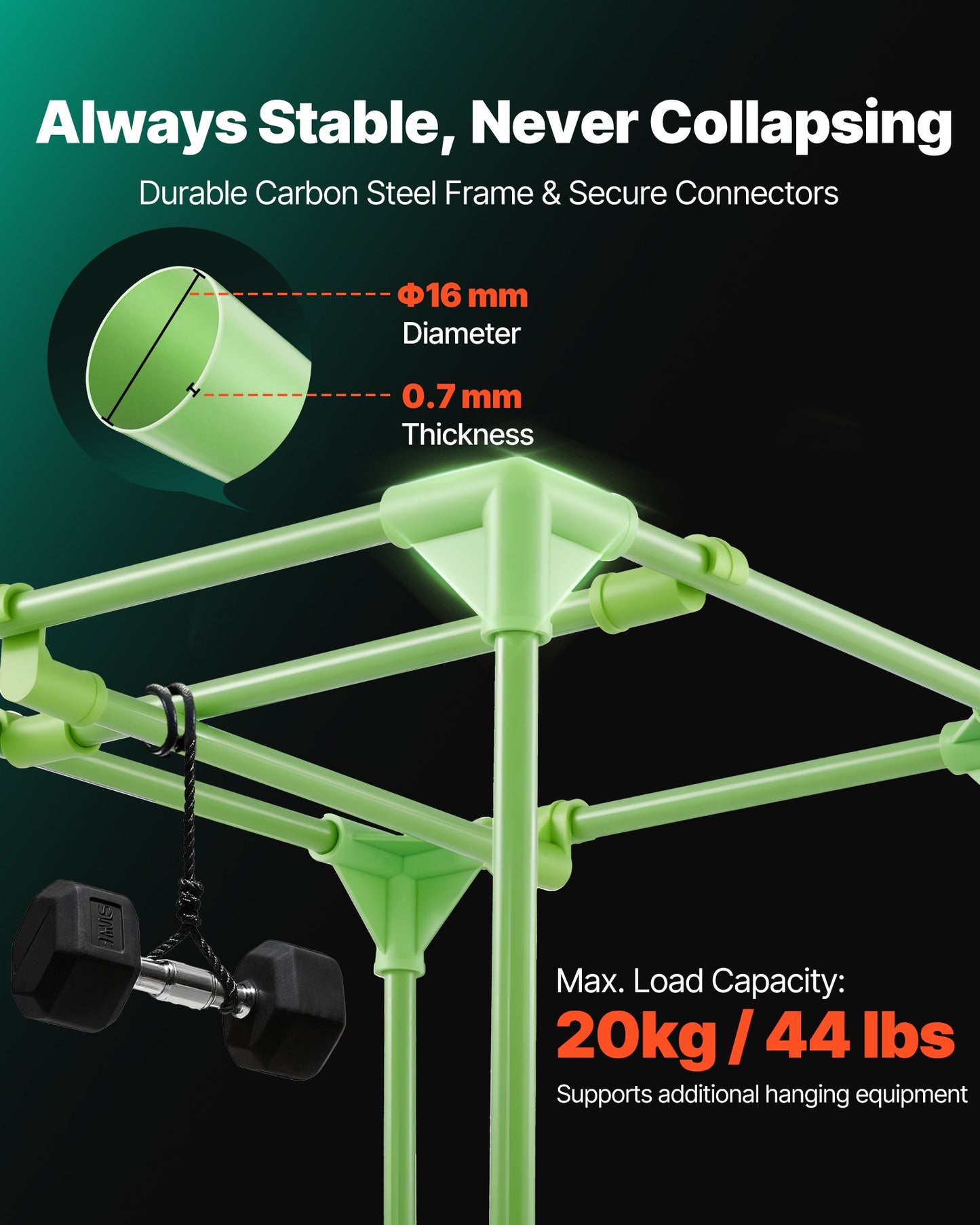 Inomhusodlingstält, 40 x 40 x 160 cm, 600D högreflekterande Mylar, inomhusväxttält med observationsfönster, golvbricka och dragkedja, kraftiga odlingstält för frukt, blommor och grönsaker