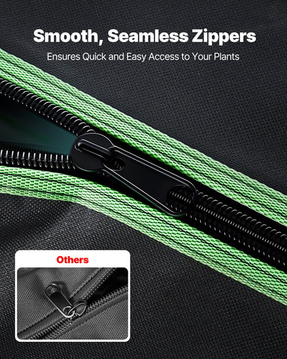 Inomhusodlingstält, 60 x 60 x 180 cm, 600D högreflekterande Mylar, inomhusväxttält med observationsfönster, golvbricka och dragkedja, kraftiga odlingstält för frukt, blommor och grönsaker