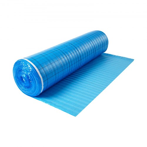 Floor Underlayment 18.6 m²/Roll, 3-in-1 3 mm Thick Flooring Padding with Tape & Vapor Barrier, Heavy Duty EPE Foam with Blue PE, Soundproofing and Noise Reduction, Ideal for Laminate Wood
